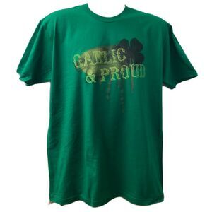 Gaelic & Proud Green Graphic T-Shirt Men's Unisex Large Bennigan's Irish Pub